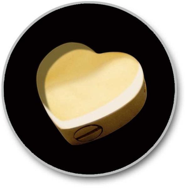 14k Gold Sliding Heart Companion Pendant