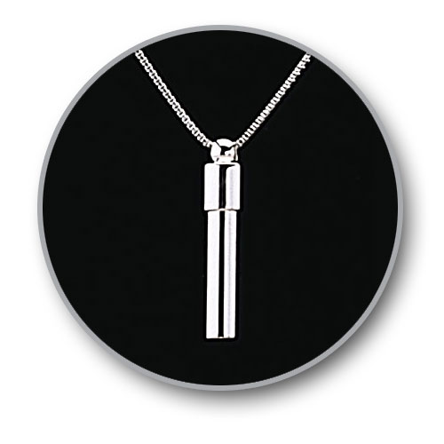 Sterling Silver Cylinder Companion Pendant