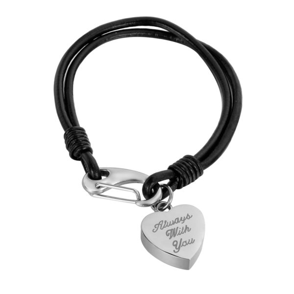 Leather Heart Bracelet Always With You